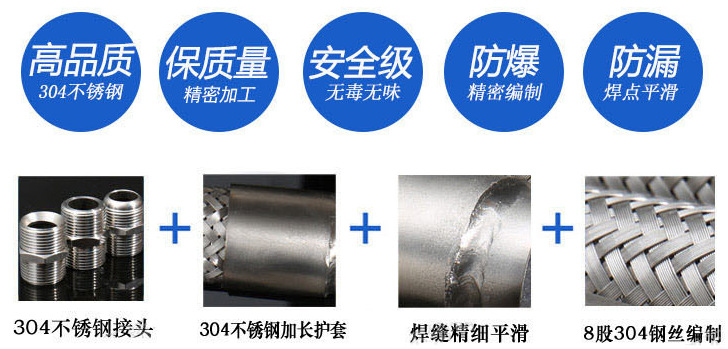 现货供应金属软管活接头 dn25 不锈钢法兰金属软管 dn25 金属软管示例图1