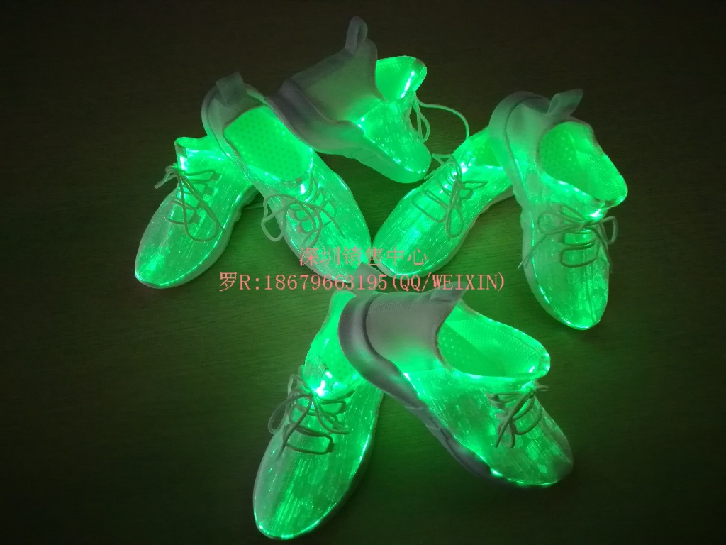 提花帮面 炫酷发光鞋面 光纤发光鞋面 LED导光鞋面 可定制