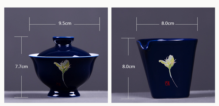 2016新款天瓷蓝色经典陶瓷茶具套装礼盒 原创高白泥茶具礼品定制示例图60
