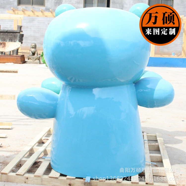 玻璃钢定制商业街雕塑 维尼熊 卡通熊 树脂卡通小熊摆件示例图2