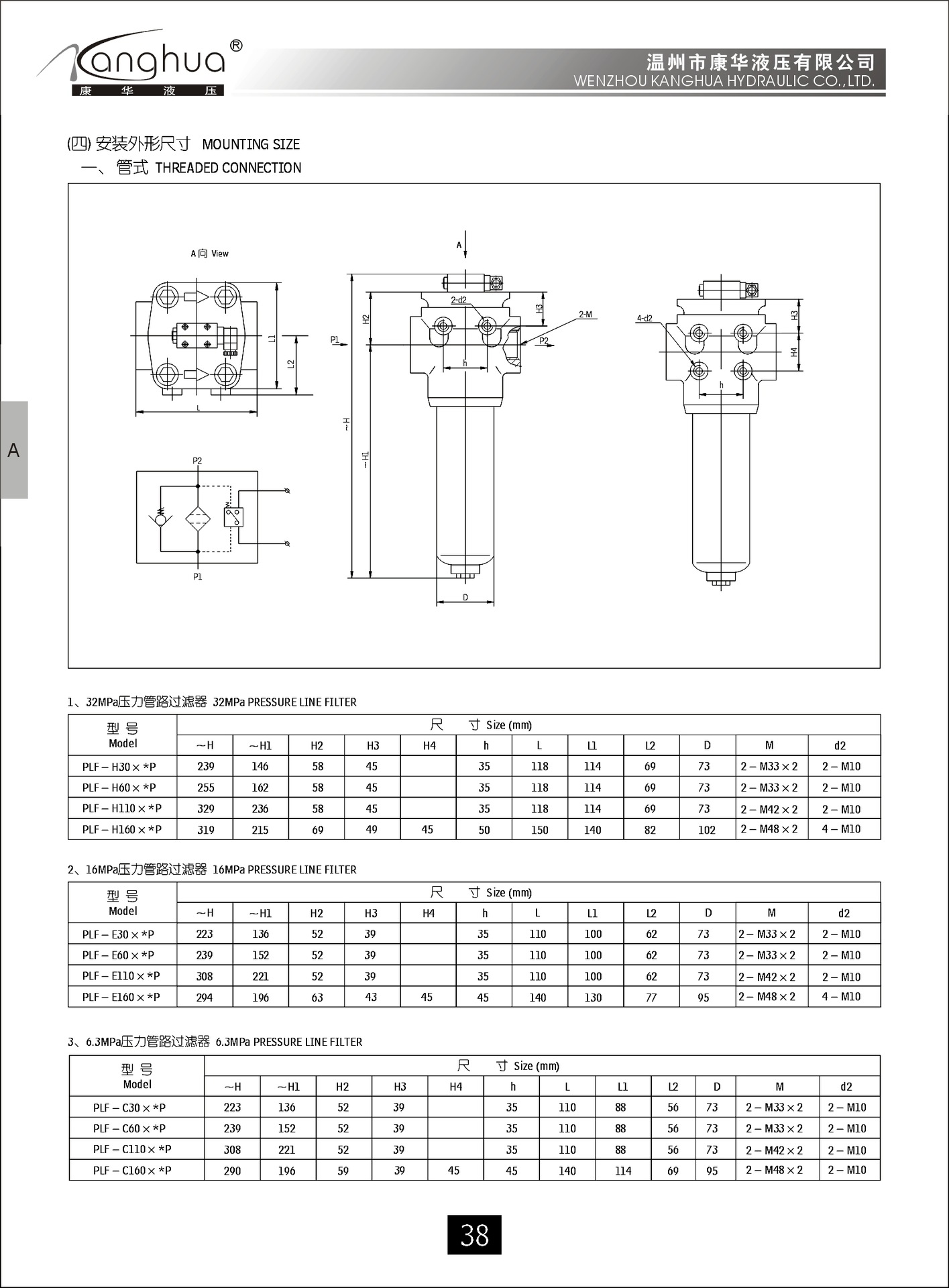 供应高压滤油器PLF-H30×10 20 30P，压力管路过滤器示例图2