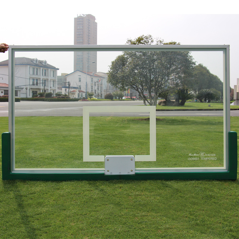 户外标准钢化玻璃篮球板室外成人铝合金包边钢化篮球架篮板厂家示例图1