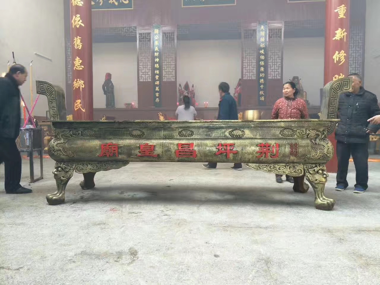 香炉 温州汇缘生产厂家批发 寺庙香炉 念佛堂香炉 长方形八龙柱二层香炉