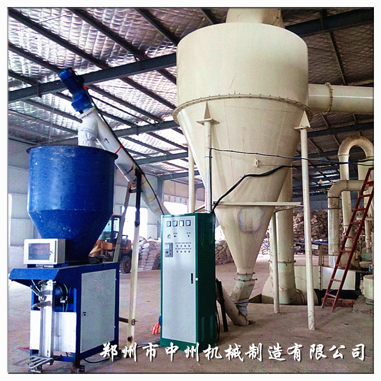 中州牌粉体包装机 小型单嘴石灰粉包装机 重晶石粉包装机 自动化示例图3