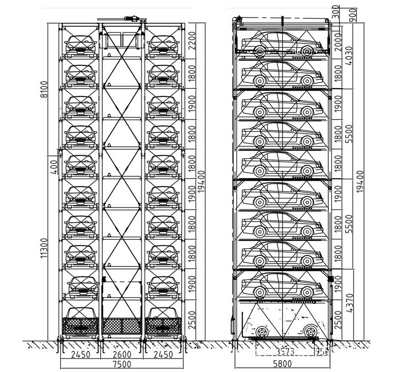 循环式智能立体车库的创导者  循环式智能立体车库示例图1