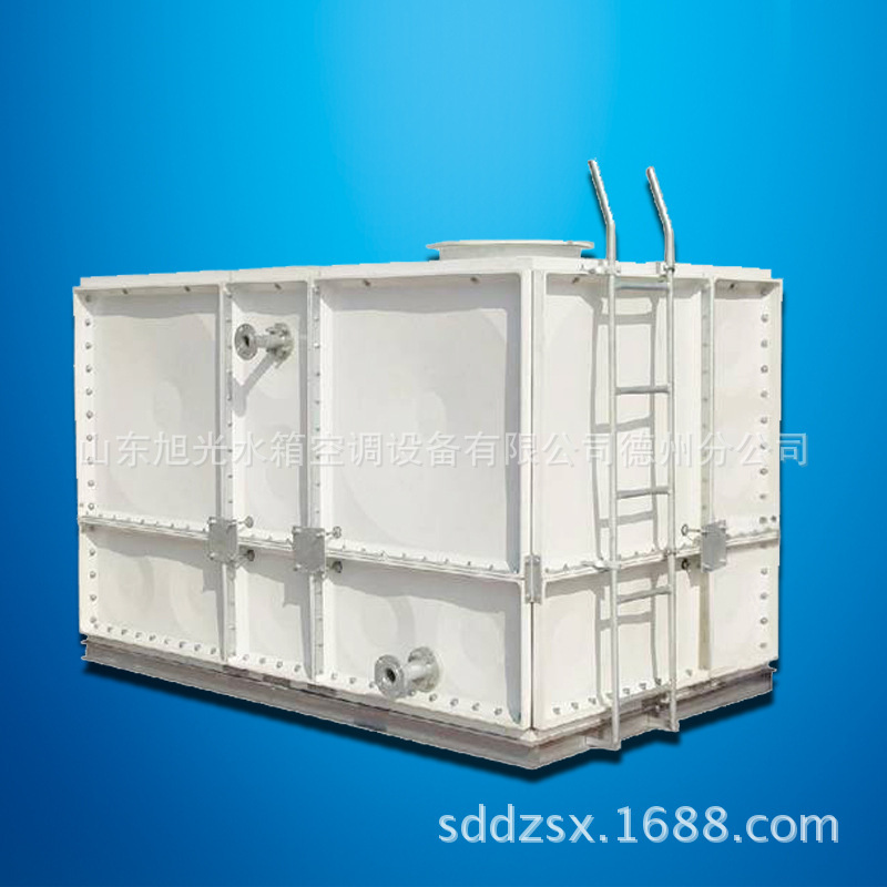 德州玻璃钢水箱 玻璃钢保温消防水箱 SMC方形模压组合适水箱厂家示例图6