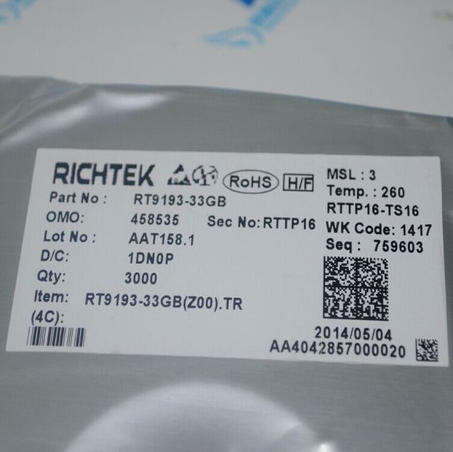 RT9193-33GB线性稳压器SOT23-5出售原装深圳现货欢迎查询