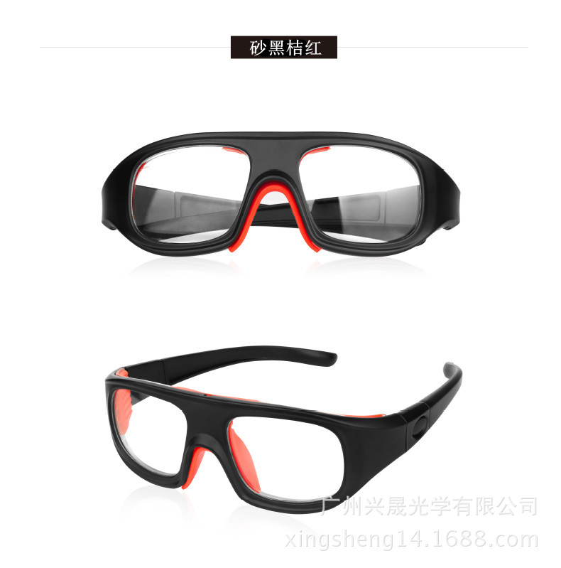 广州厂家直供篮球眼镜 多功能可换腿眼镜 配近视足球护目运动眼镜示例图6