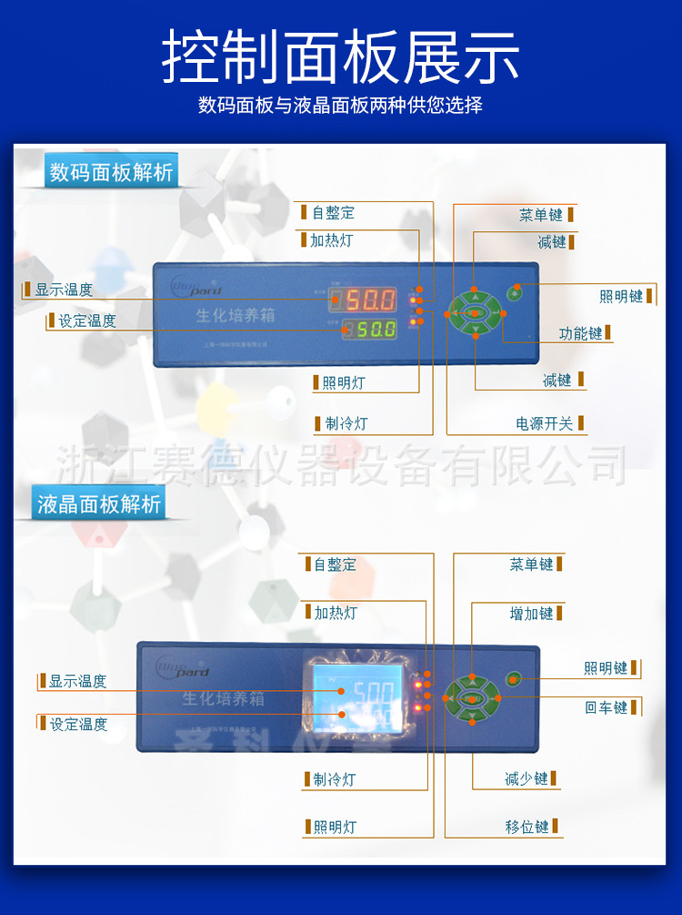 上海一恒LRH-250数显恒温生化培养箱250 低温生化箱 微生物培养箱示例图6