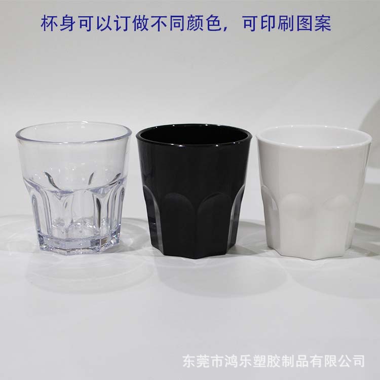 东莞5安士塑料烈酒杯鸿乐厂家直销PS透明塑料杯八角杯示例图5