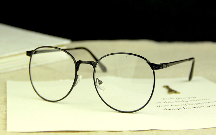 1603原宿全金属圆形复古眼镜框 潮男女款超轻平光镜 可配近视镜示例图7