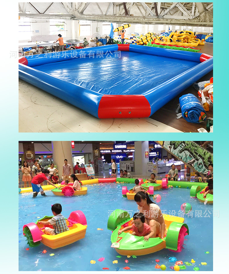 夏季大型水池游泳池充气移动充气水上乐园设备户外成人游乐设备示例图7