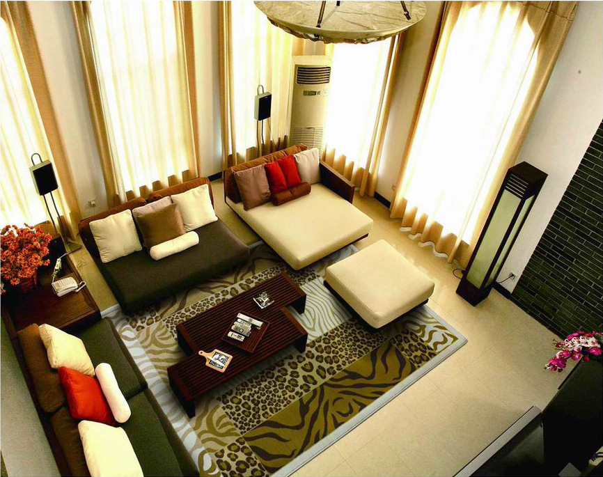 开利地毯 家用块毯 时尚现代简约风格 立体毯面 金银丝时尚地毯示例图10