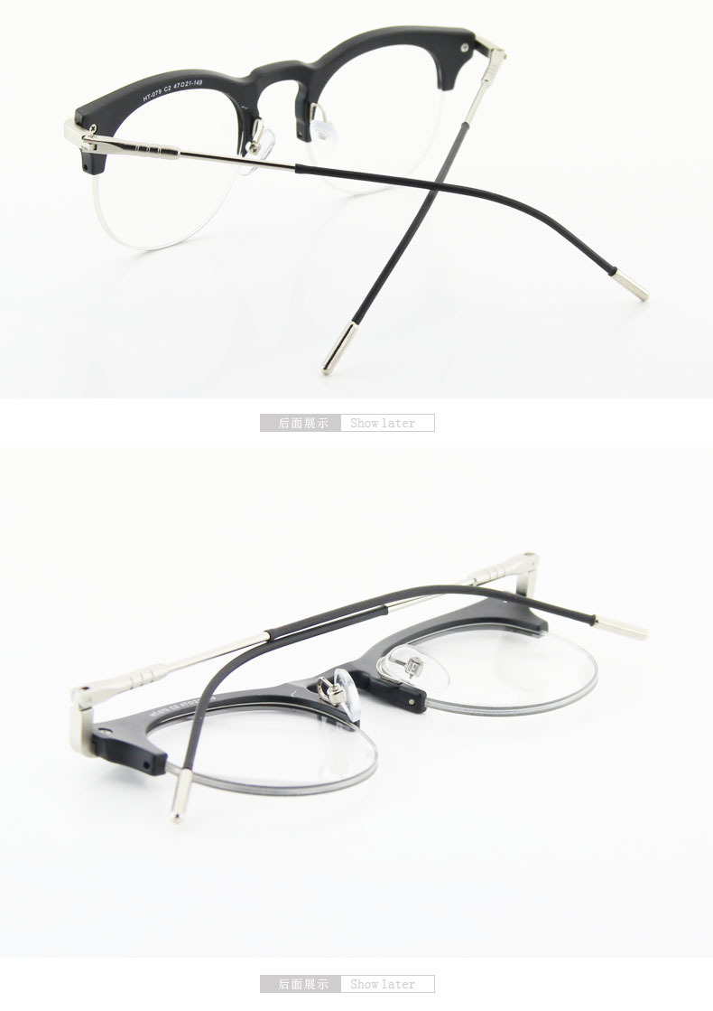 2016个性半框眼镜架 韩版明星大框平光眼镜 女潮近视眼镜框男配镜示例图13