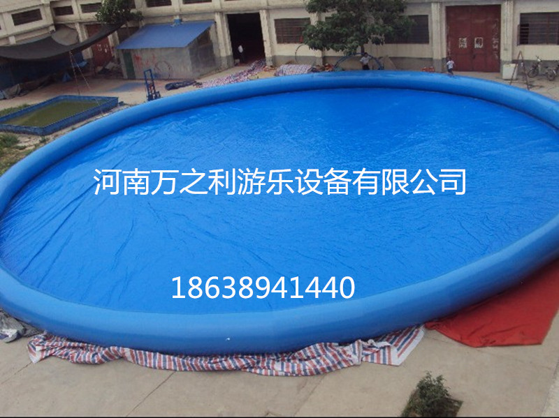 定做各种规格pvc充气游泳池厂家销售大型游泳池充气 运动户外乐园示例图6