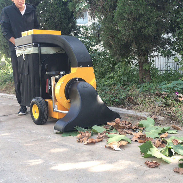 厂家直销手推式树叶收集器  小区落叶扫地机 环卫园林物业 树叶吸吹机