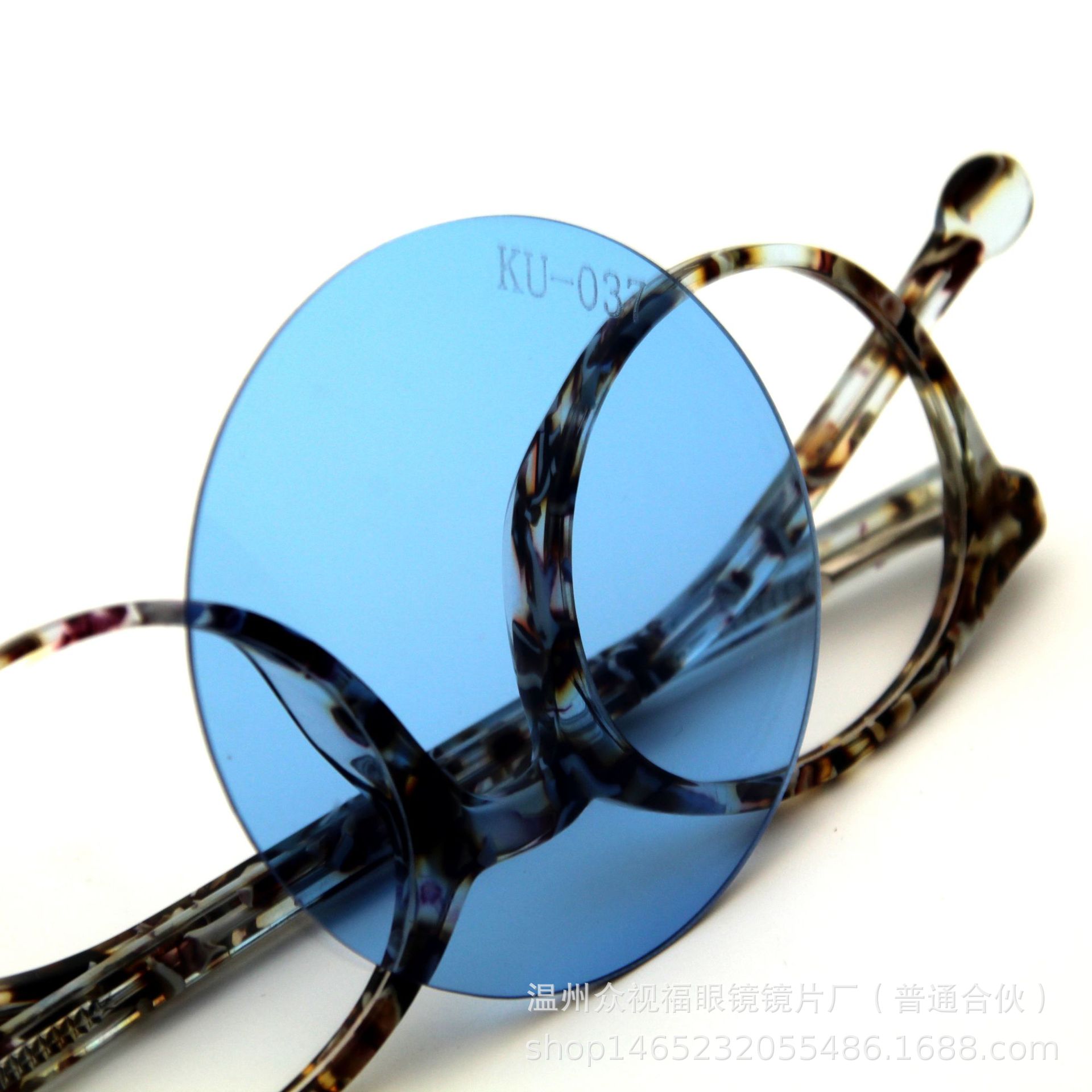 温州厂家直销 AC/PC偏心太阳镜方眼镜片73588C，可定制