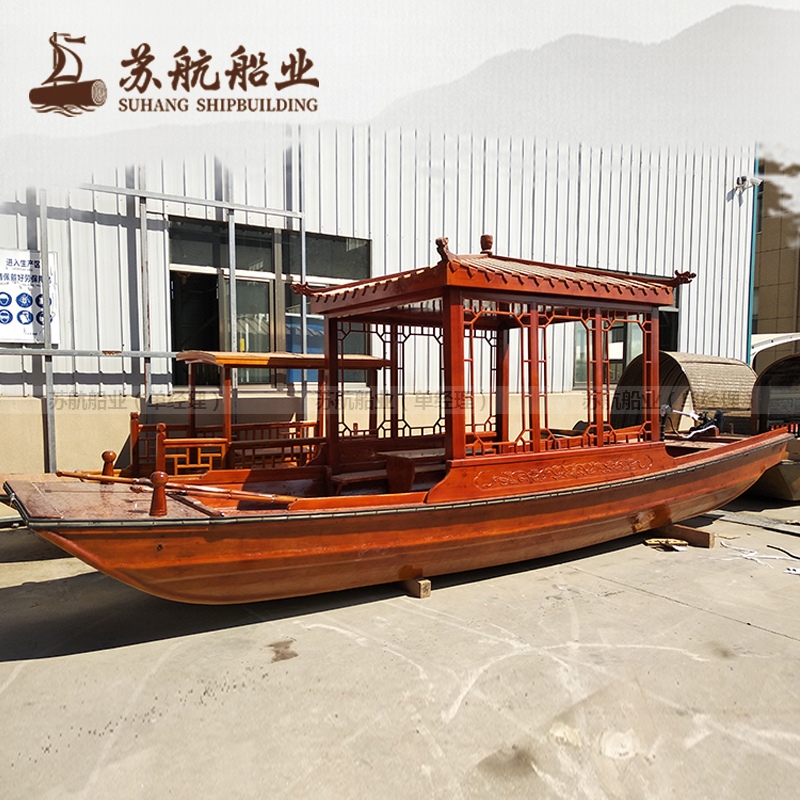 苏航船业制造手划船 木质观光船 乌篷船制造厂家