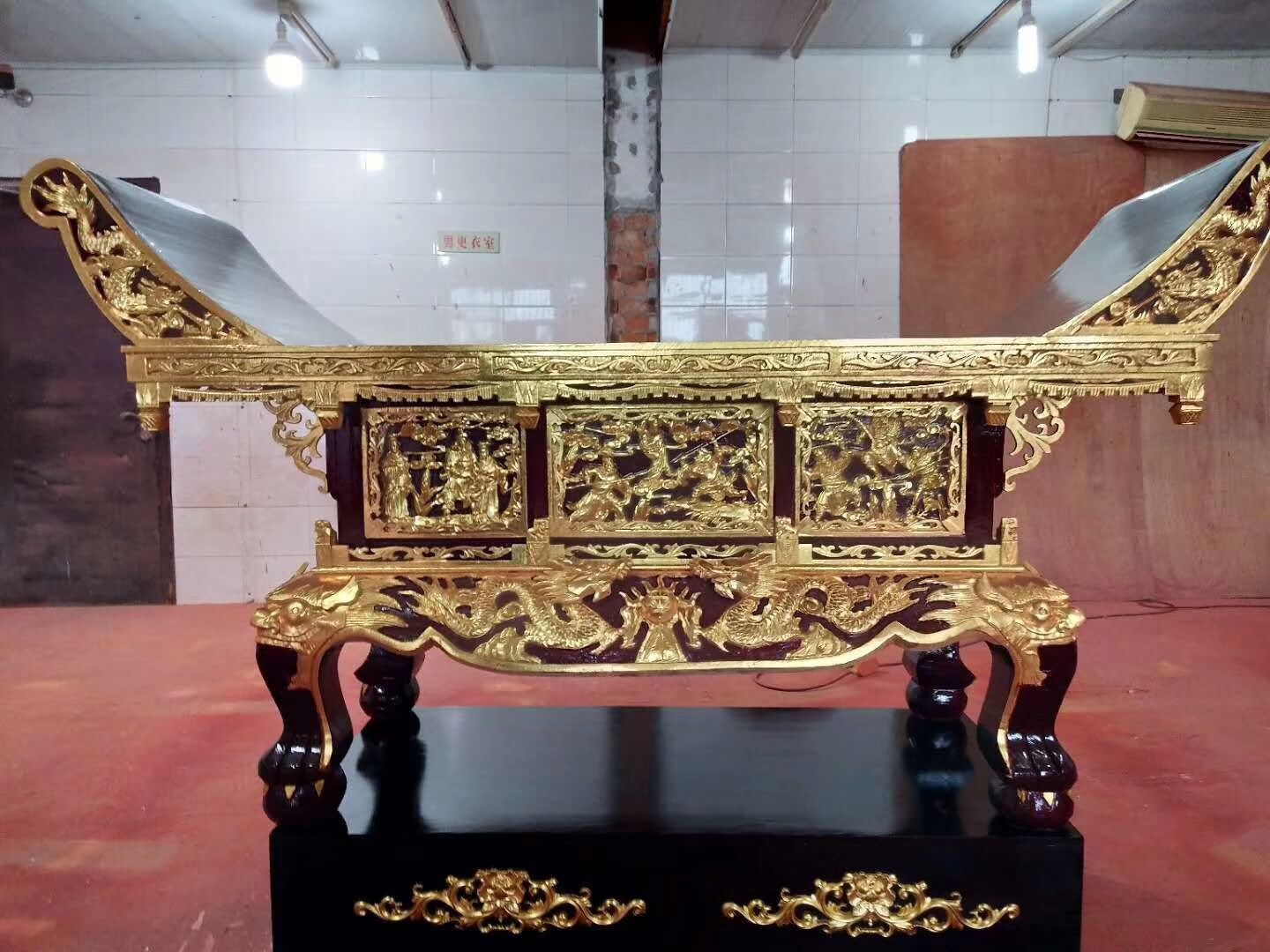 元宝桌本厂专业制作精品 神像神台供桌 鼓架 对联雕刻