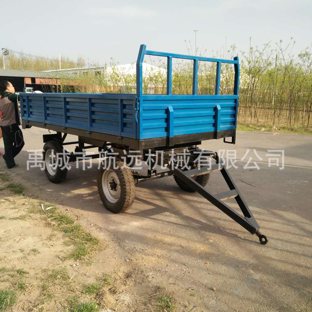 农用运输拖拉机斗 小型拖车斗   3吨双轴自卸后车斗 气刹圆盘转向示例图1