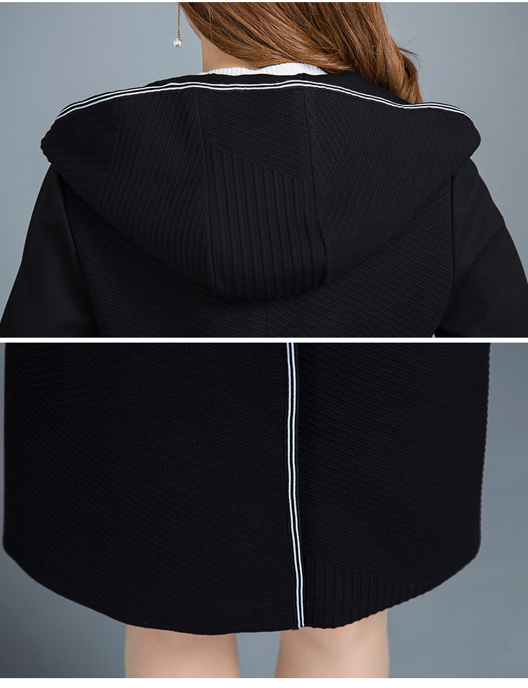2018春季新款风衣女 韩版纯色连帽大衣女士长款风衣厂家一件代发示例图28