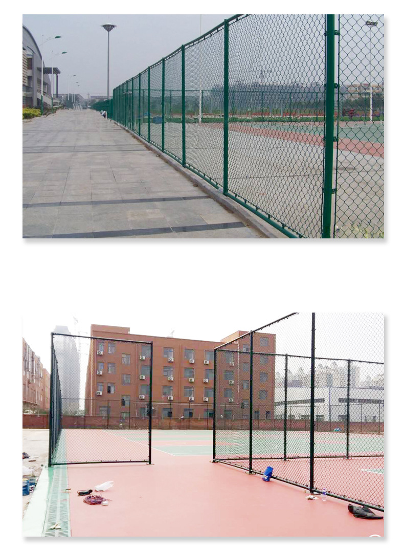 高尔夫球场围栏网绿色包塑勾花网学校体育场围栏网运动场球场围网示例图7