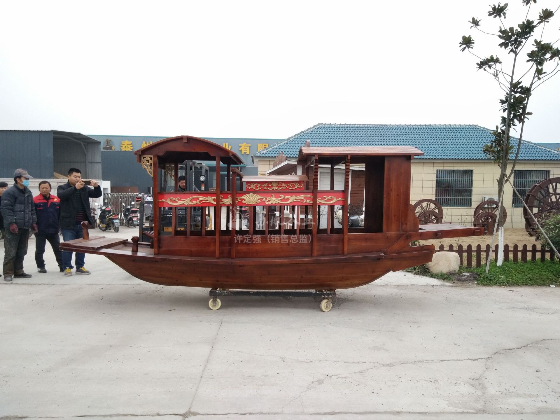 南湖红船 定制嘉兴南湖红船模型景观装饰船红船精神 嘉兴南湖游船示例图11