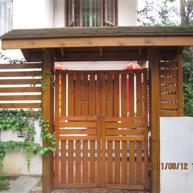 简易木质门楼图片