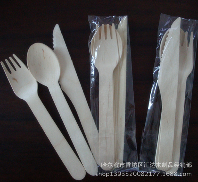 供应刀叉勺 木质套装刀叉勺 西餐刀叉勺 一次性160木刀叉勺