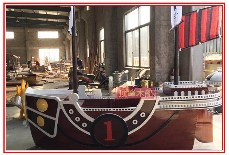 厂家直销户外帆船园林景观装饰船影视道具船木质海盗船古战船示例图6