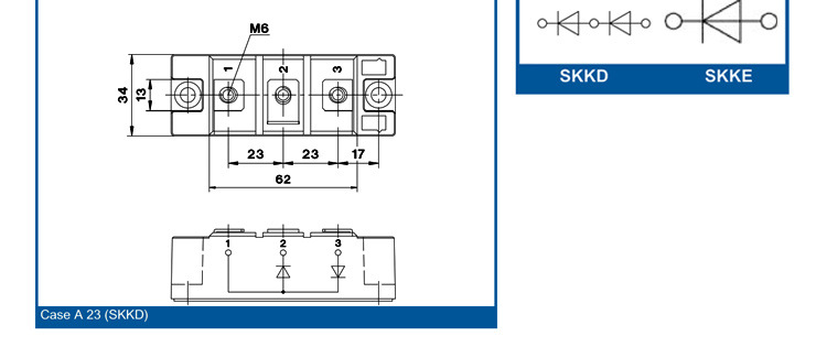 SKKD162/16E 西门康外形模块 SKKD162 整流管模块 变频器专用配件示例图16