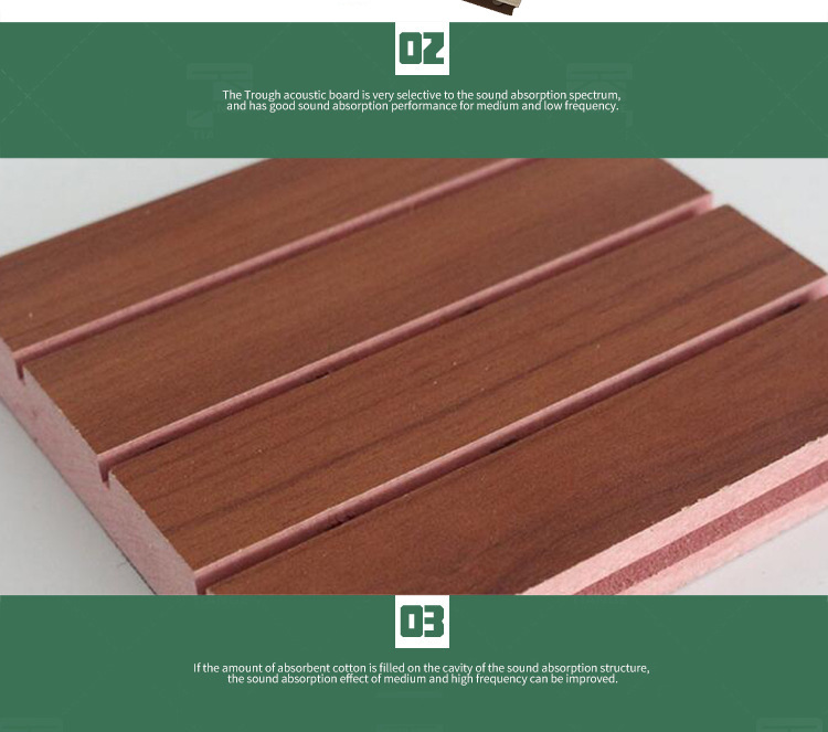 木质吸音板 厂家直销高密度板隔音板 酒店会议室专用隔音材示例图3