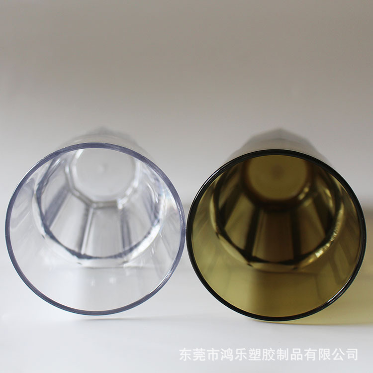 创意塑料八角酒杯厂家直销AS透明14oz塑料啤酒杯条纹塑料杯可印刷示例图2