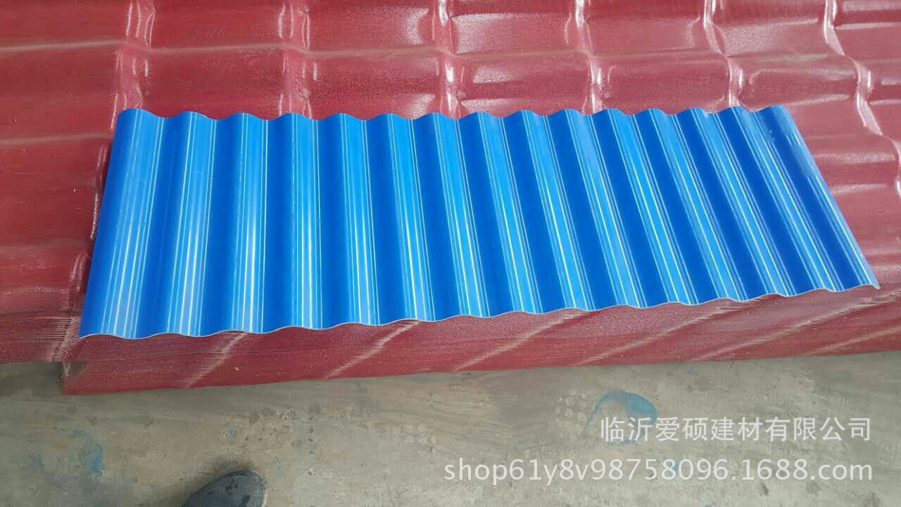 济南PVC塑钢瓦的价格 防腐屋面阻燃瓦配件 APVC波浪瓦安装效果图示例图1