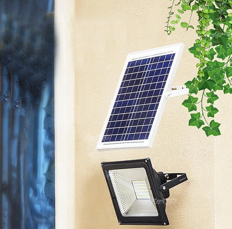 新款太阳能投光灯 户外防水LED投光灯 50W100W200W家用庭院投光灯示例图6