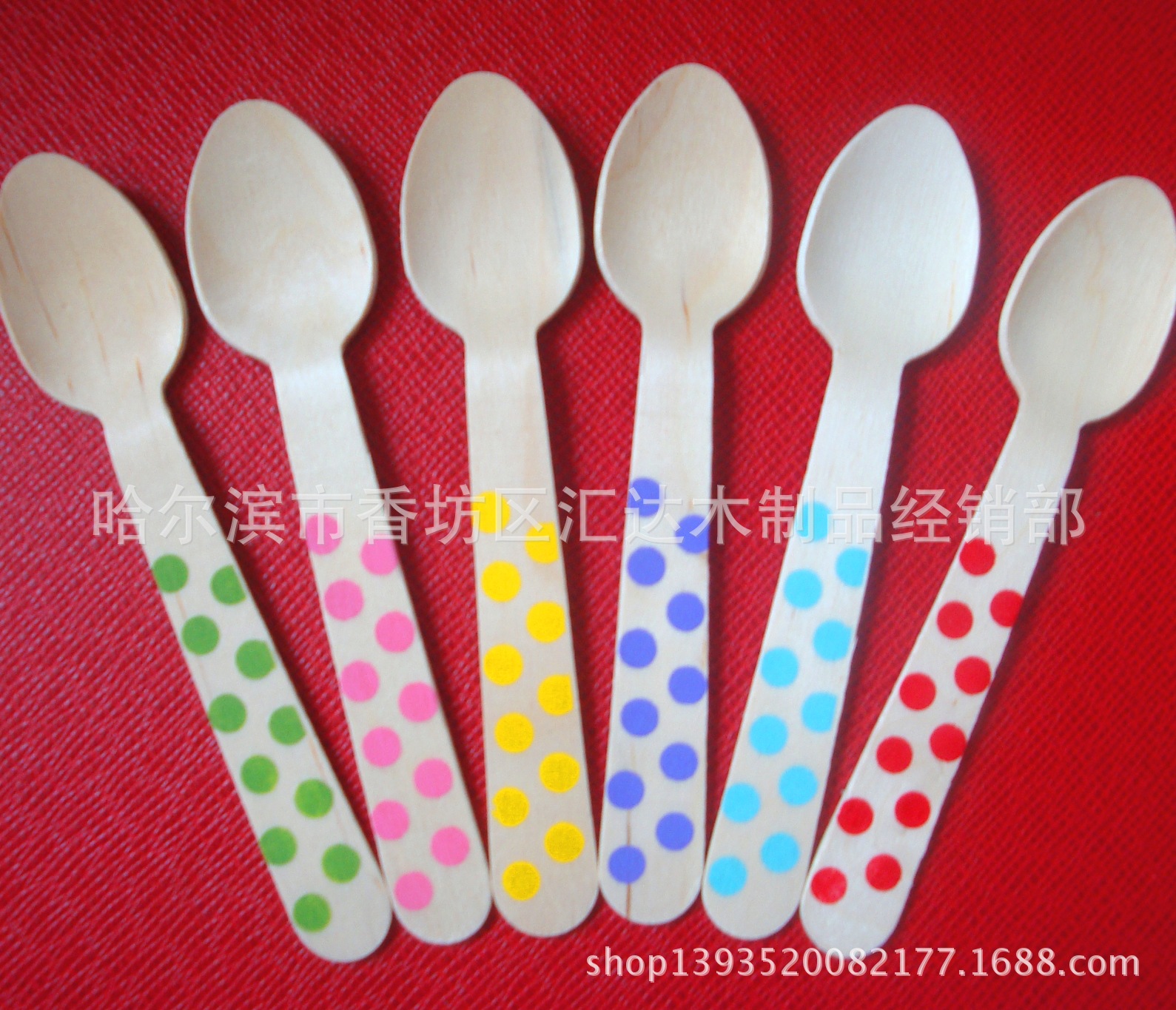 厂家供应木勺 彩色儿童木勺  木质木刀叉勺  一次性彩色木勺子图片
