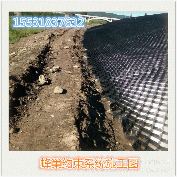 德江县蜂巢固坡土工格室 格构绿化种草蜂巢土工格室 强度高示例图16