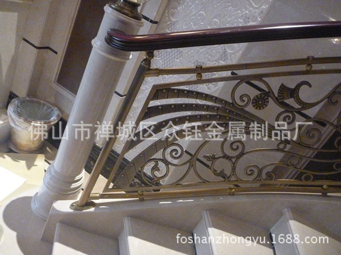 厂家直销 霸气青古铜九舞凤天楼梯护栏源于铝板雕刻示例图6