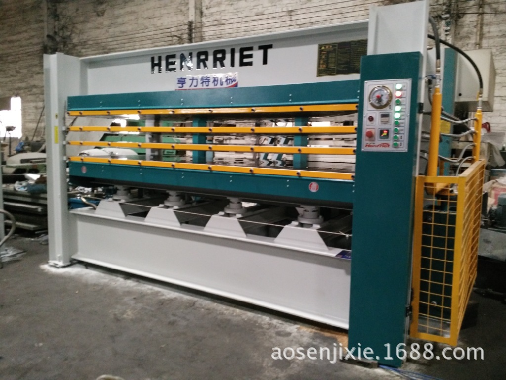 佛山亨力特生产三层120吨4X10尺木工板贴木皮热压机 多层热压机价格