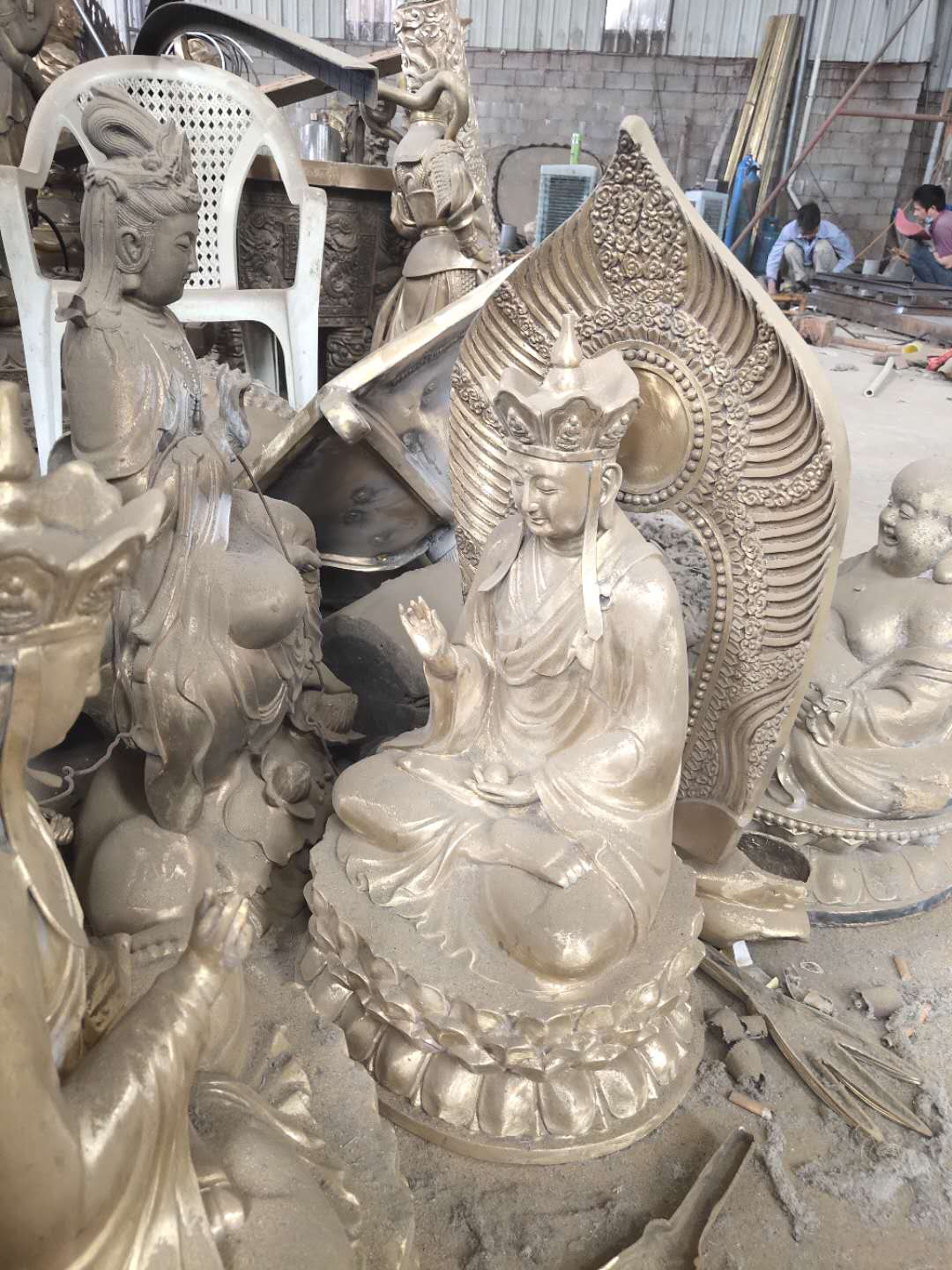 佛像 温州优质佛像厂家批发供应家庭供奉地藏王佛像 铜雕地藏王佛像 带背光地藏王佛像