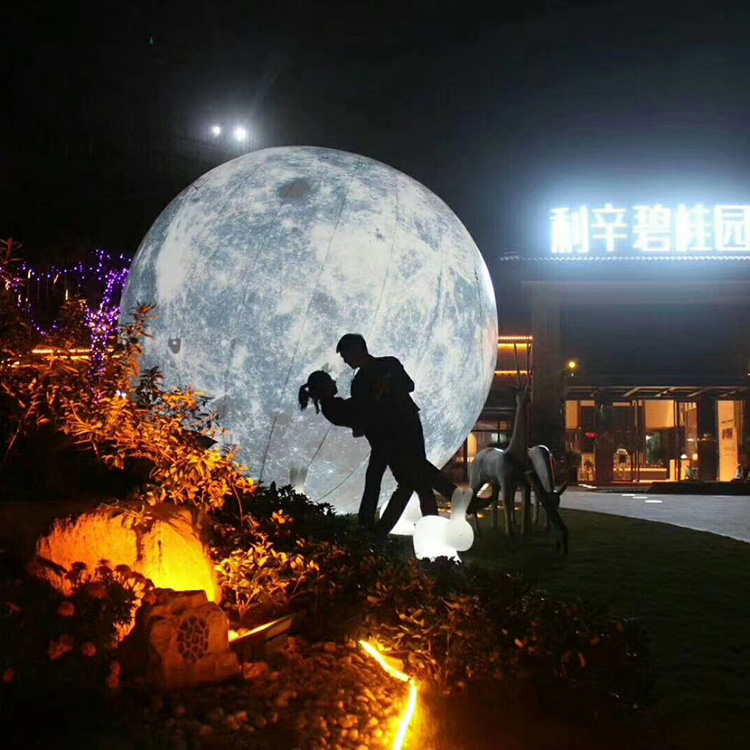 清远市超级月亮 发光充气月亮 众暖道具 租赁厂家 中秋节道具