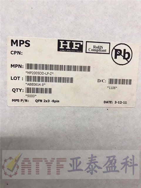 MPS品牌 MP2005DD-LF-Z【IC REG LINEAR POS ADJ 800MA 8QFN】图片