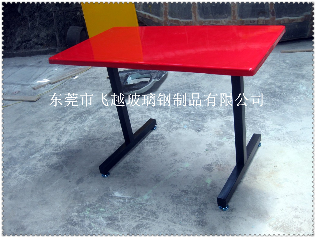 深圳玻璃钢八人位食堂餐桌椅组合工厂公司学校学生圆形凳面机压示例图40