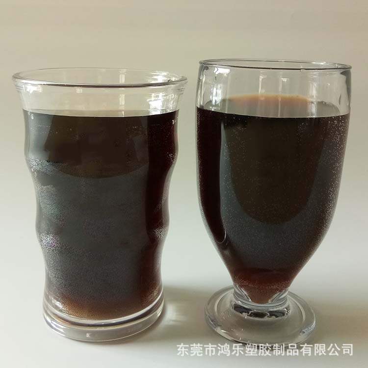 东莞鸿乐塑料杯AS透明果汁奶茶杯厂家现货直销420ml螺纹塑胶杯示例图7