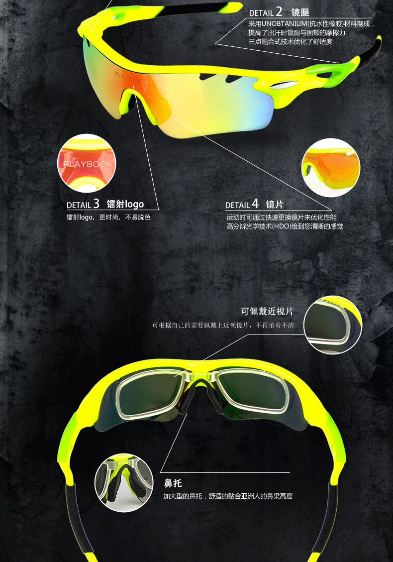 户外偏光自行车骑行眼镜 防风沙变色钓鱼眼镜 山地车运动太阳风镜示例图7