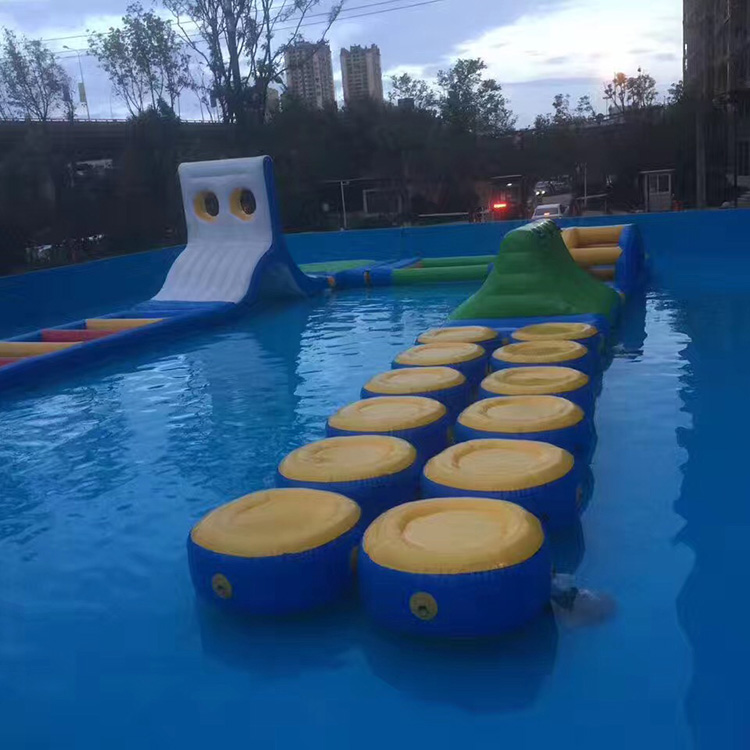贵州水上游乐设备 40米水上冲关 众暖熊障碍冲关乐园