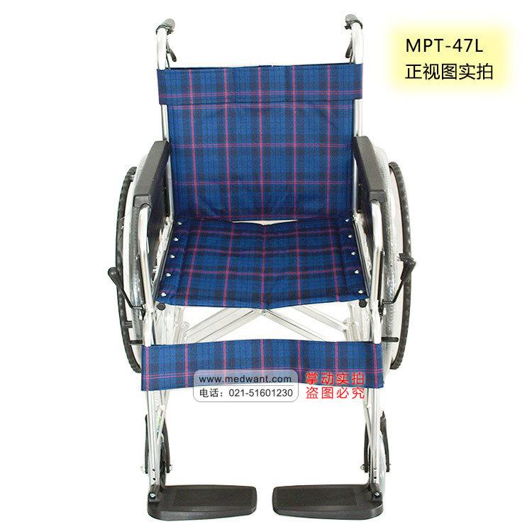 批发MiKi三贵轮椅MPT-47L 轻便折叠 免充气老人残疾人代步车示例图13