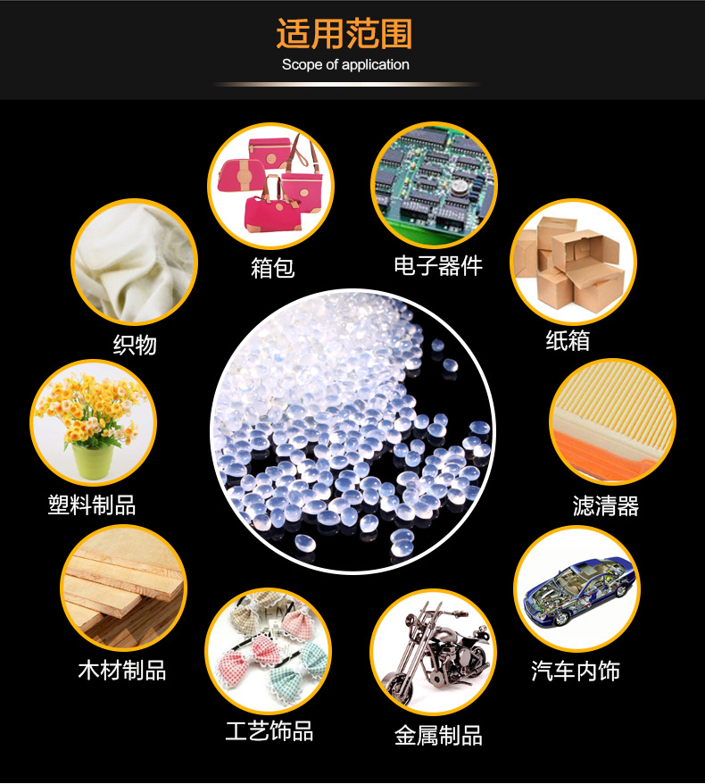 生产地货源珍珠棉粘合剂 不发黄粘合珍珠棉热熔胶粒 透明热熔胶粒示例图9