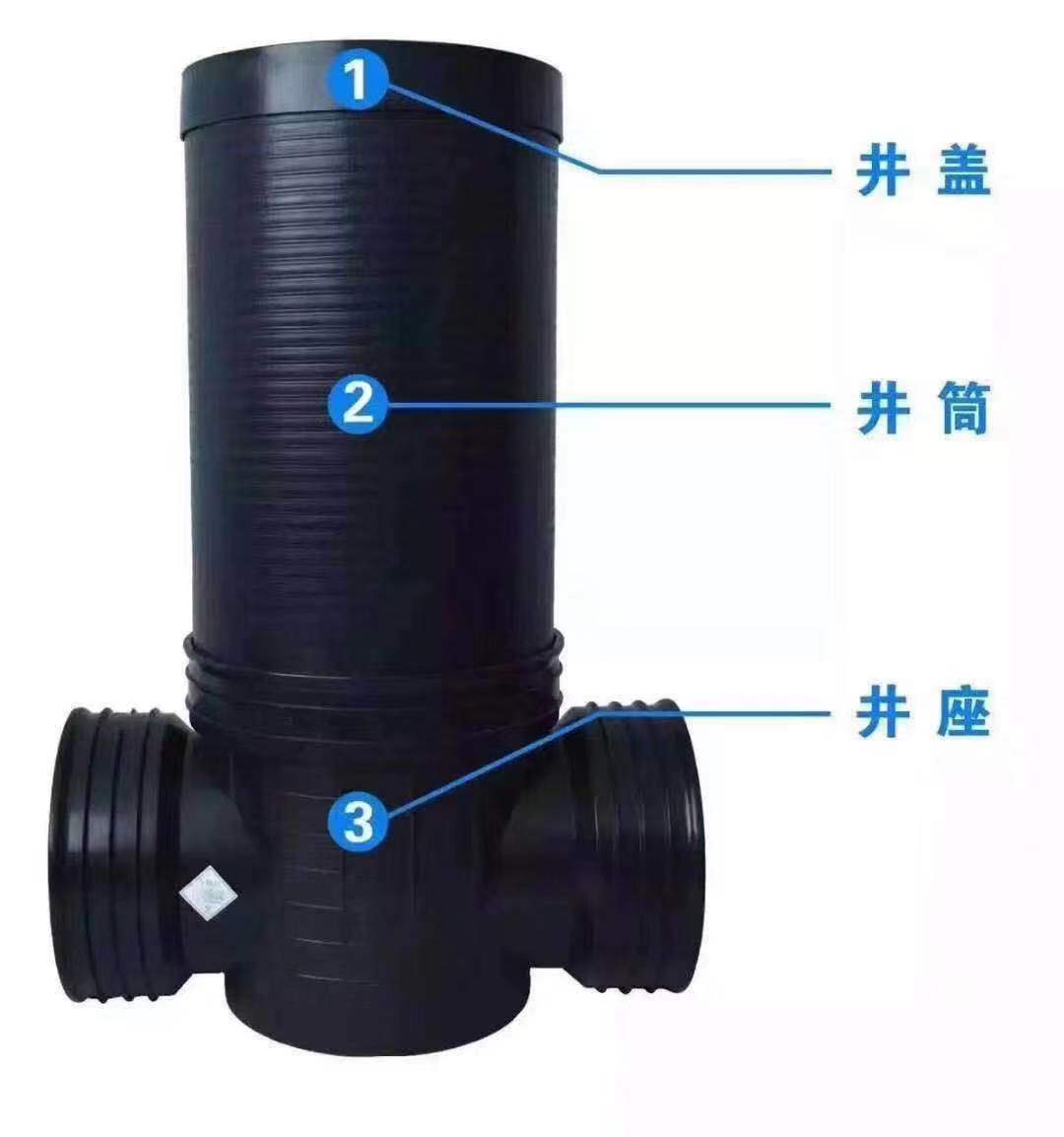 厂家直销 重庆 西藏 青海 塑料检查井  pe溜槽起始井 规格齐全示例图3