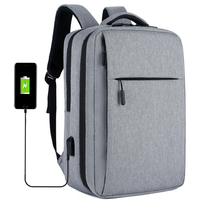 批发定制USB充电双肩包小米双肩笔记本电脑包电脑双肩背包旅行包图片